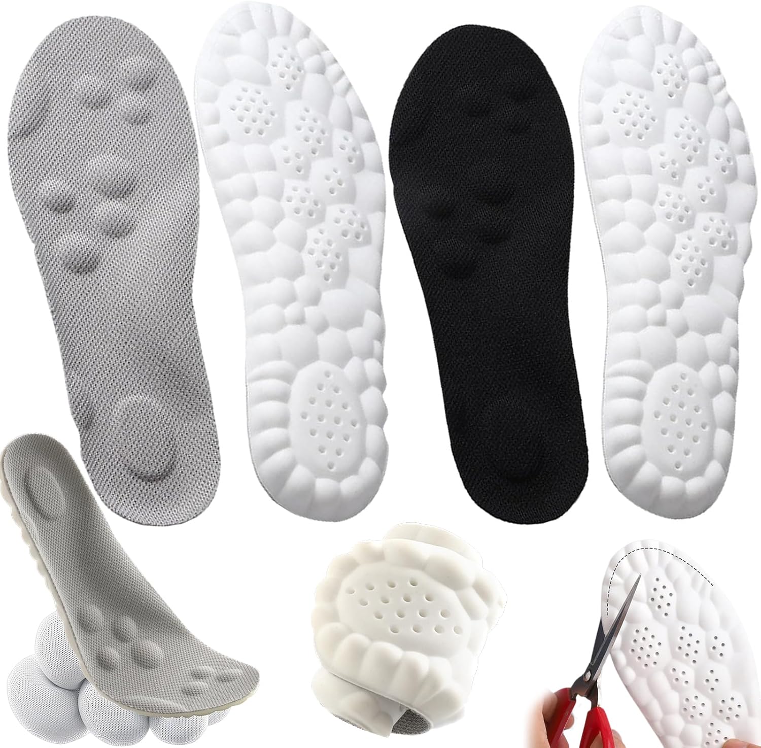 Amazon.com: 4D Insoles, 4D Cloud Technology Insole - Super Soft, Revolutionary Orthopedic Insole