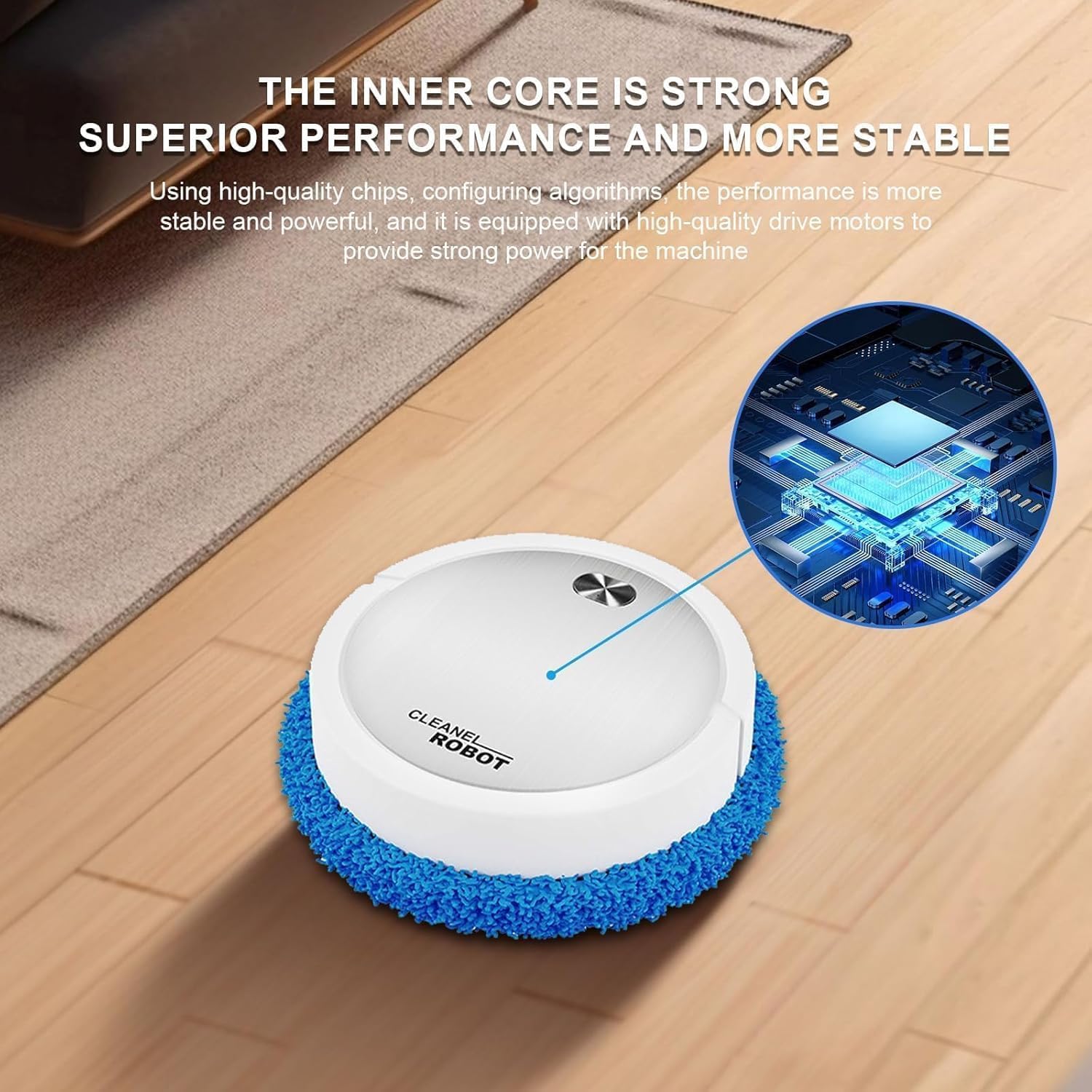 Robot Mop,Robot Vacuum Cleaner, Intelligent Wet Dry Robot, Rechargeable, Ultra-Thin and Silent, Wireless Auto Sweeping & Mopping,Suitable for Floors and Tiles