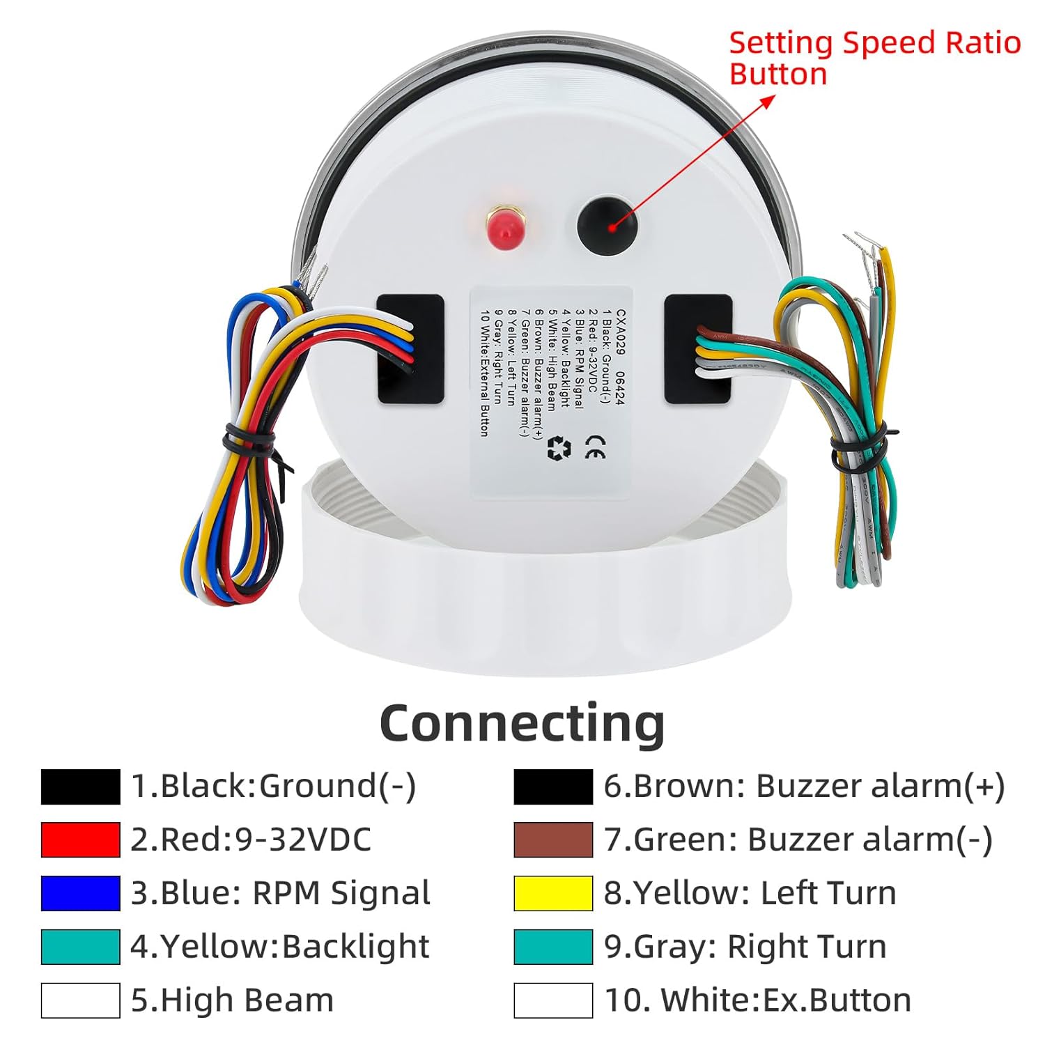 ARTILAURA 110mm 4-3/8" GPS Speedometer with Tachometer Boat 120 MPH Speedometer 8000RPM Tacho AUTO Gauge Waterproof for Marine AUTO Car Truck(Black and Silver)