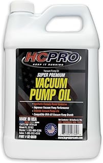 HCPRO HCVPO128 Super Premium Vacuum Pump Oil, 1 Gallon Universal Synthetic Refrigeration Oil, Non-Misting Formula for Optimal Pump Performance & Extended Life, Made in USA