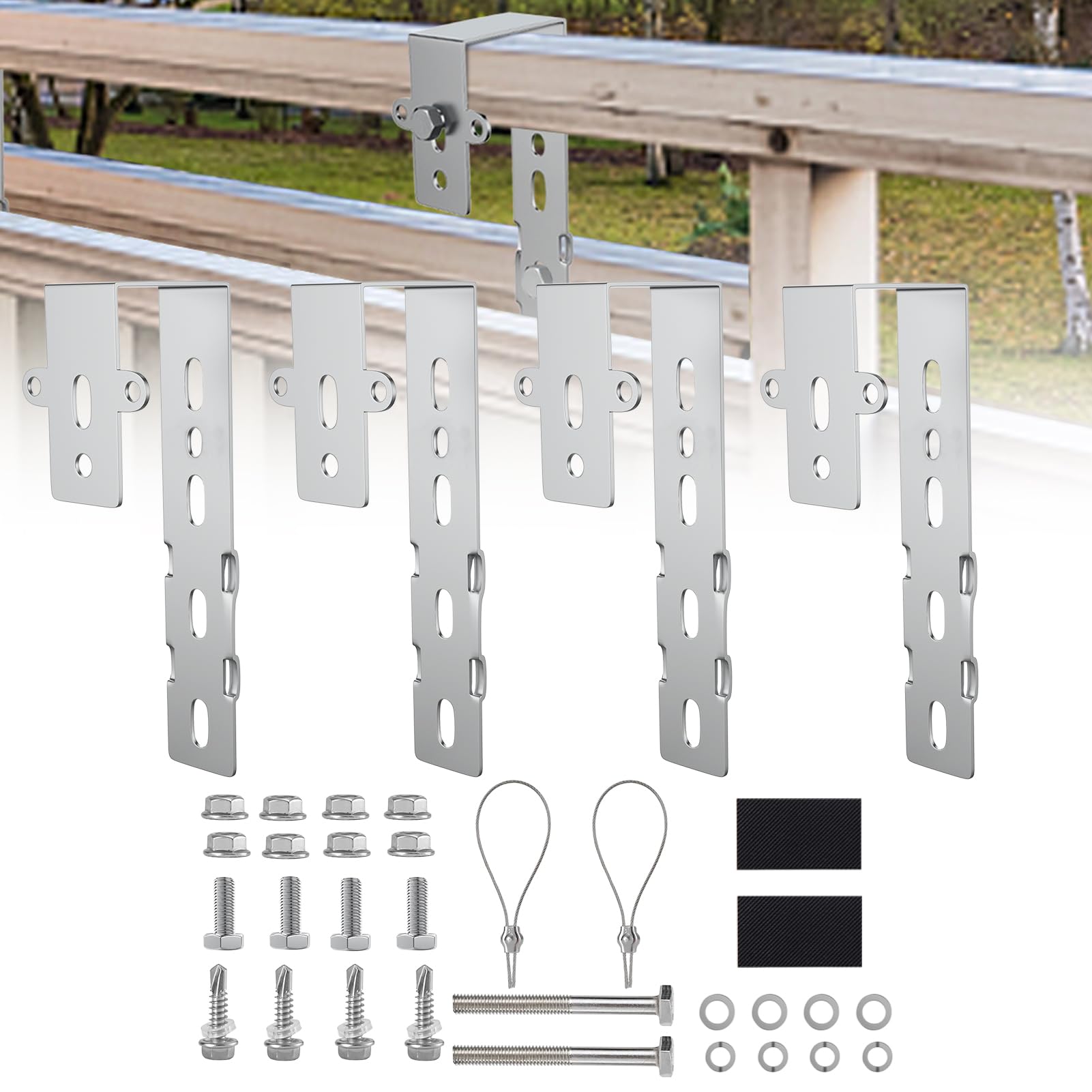 Produktbild von Asukale Balkonkraftwerk Halterung Mit Haken - 0° 25-40° Verstellbare Befestigung Für Solarpanel