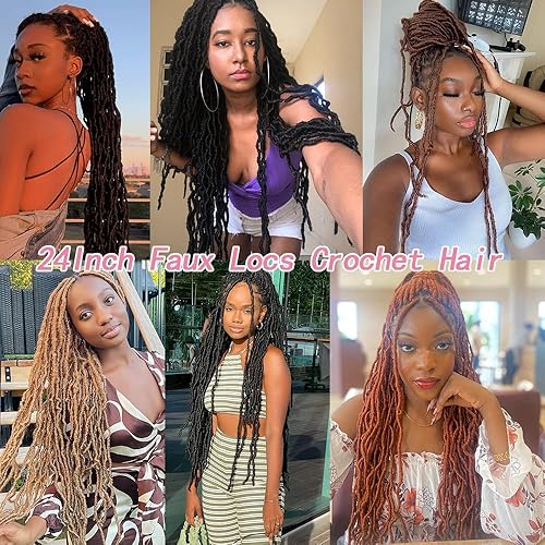 Vista 49 de Umylar Rastas de pelo sintético de ganchillo de 18 pulgadas, 7 paquetes de 7 paquetes de extensiones de cabello sintético de ganchillo para mujeres