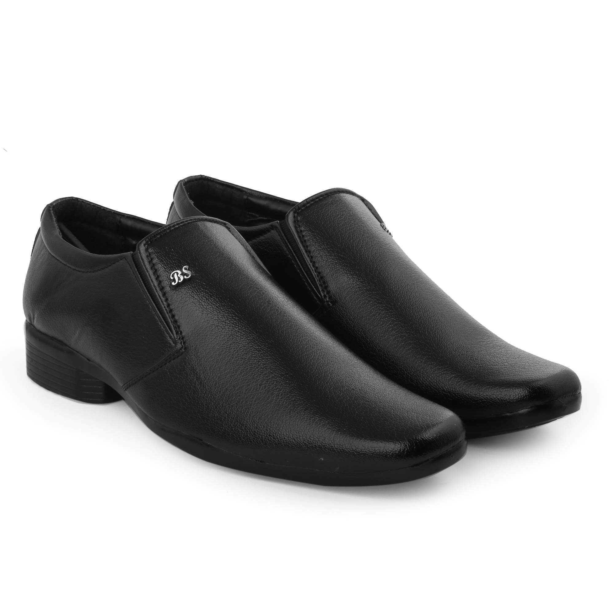 YUVRATO BAXI Mens Moccasin Formal Wear Faux Leather Black Slip-On Shoes (B08X75YCR1) Amazon Price History, Amazon Price Tracker