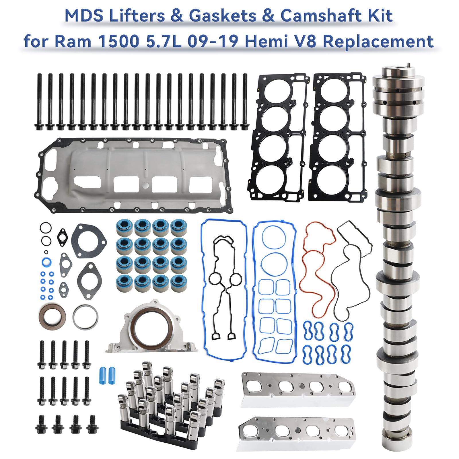Bruce & Shark MDS Lifters & Gaskets & Camshaft Kit perRam 1500 5.7L 09-19 Hemi V8 Replacement Parts