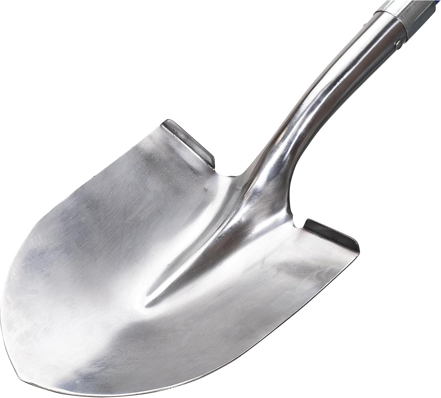 Marshalltown Proscape Stainless Steel Shovels, Round Point Type, D-Grip Handle, Resilient and Reliable, RPSSD