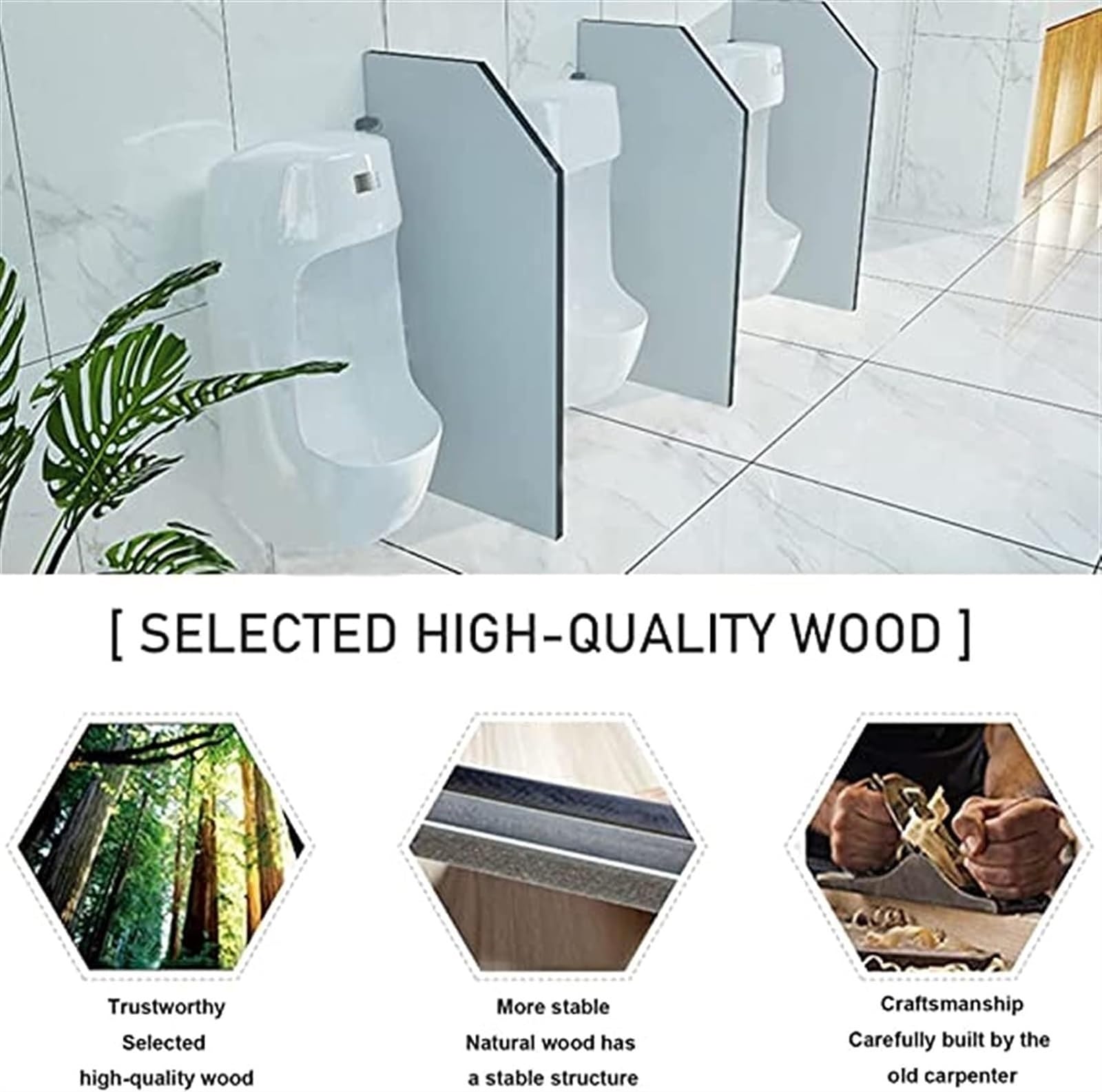 Extensor de mampara para urinario de baño: Mayor privacidad y protección (40x90cm)