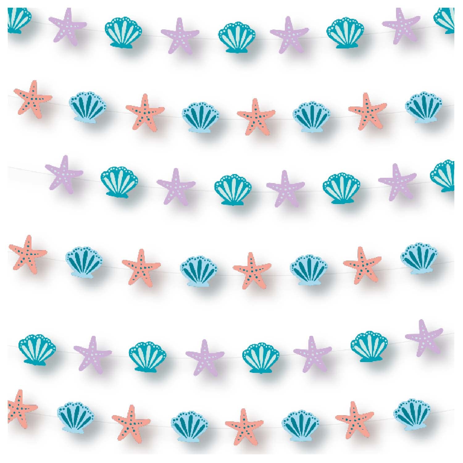 Amscan 9914402 - Mermaid Tales Kids Birthday Party Hanging String Decorations - 2.13m