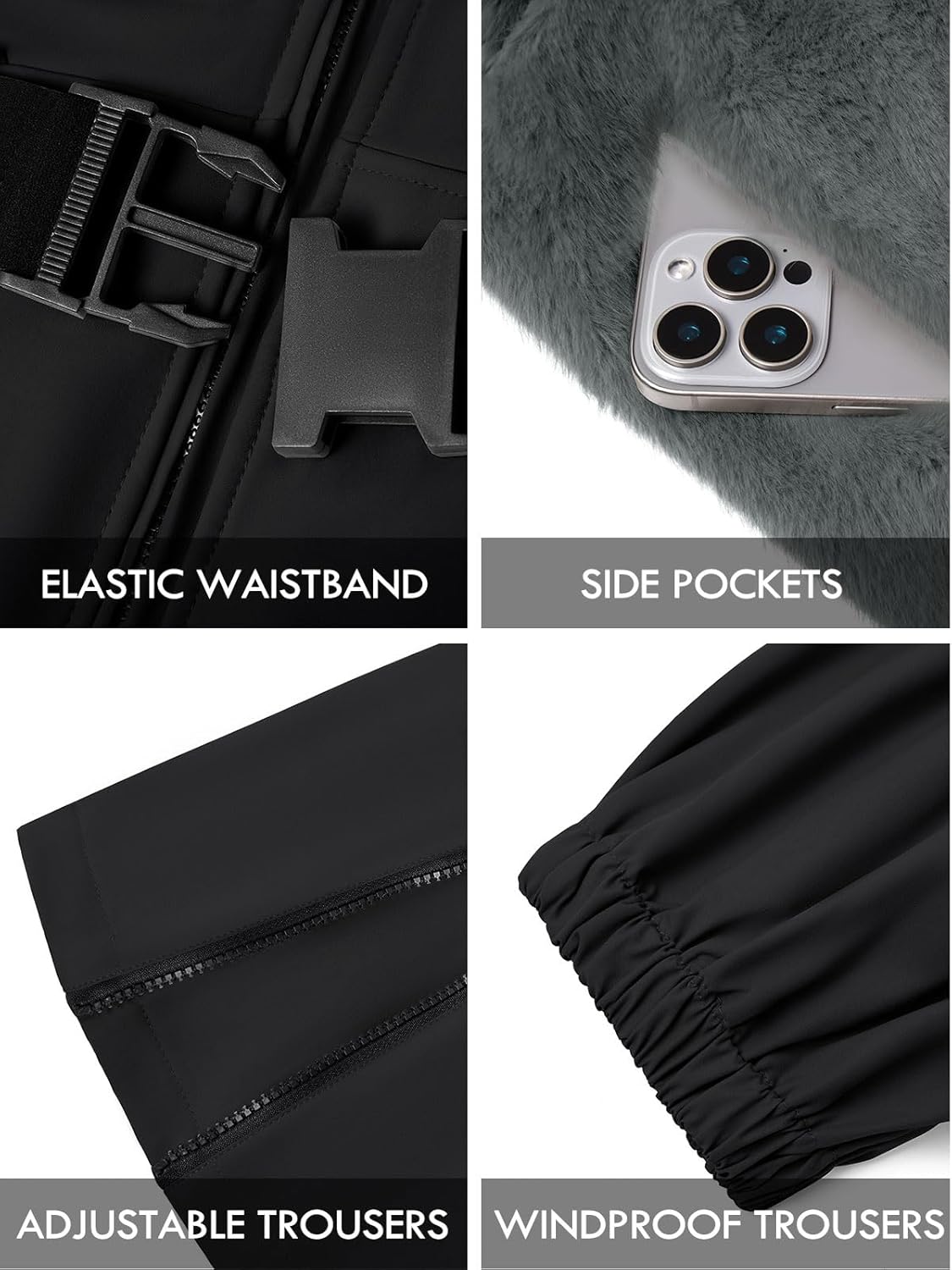 Yousify Womens Snow Suits One Piece Ski Suit Faux Fur Collar Jumpsuit Windproof Winter Warm Ski Outfits for Snowboarding - Image 6