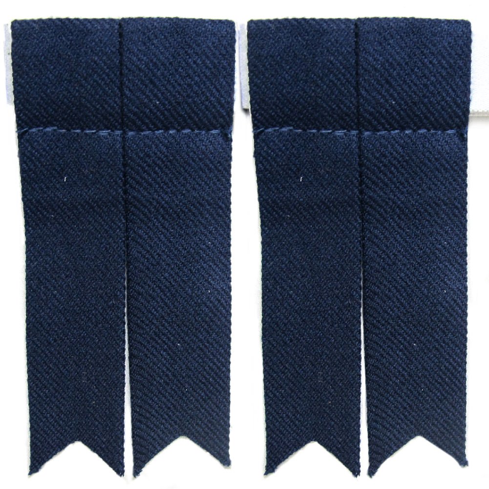 Tartanista Mens Plain Navy Pointed Kilt Flashes
