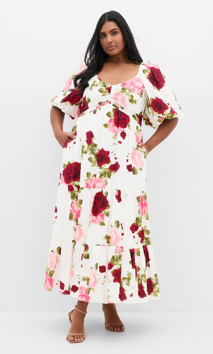 City Chic Plus Size Dress - Mindy Print Maxi