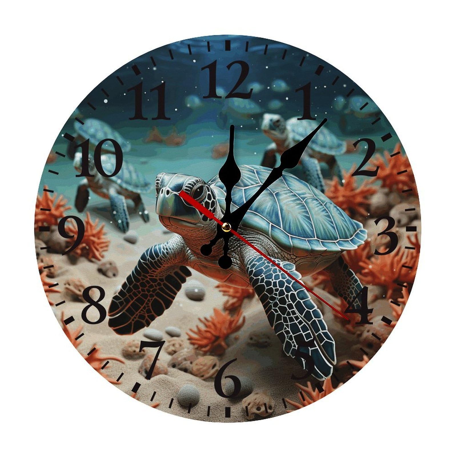 Horloge silencieuse tortue pour un sommeil paisible de bureau