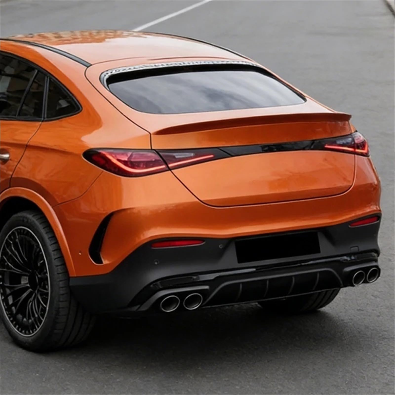 Kompatybilny z Mercedes Benz GLC Coupe C254 2023 2024 2025 tylny Spoiler okna samochodu sport ABS dach ogon skrzydło Splitter zestaw do modyfikacji nadwozia(Carbon Fiber look)