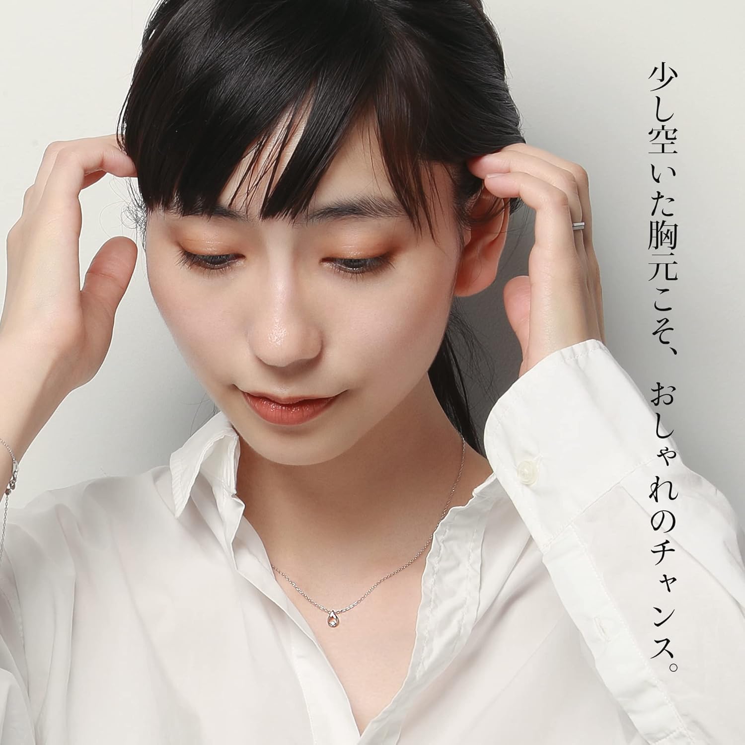 [Matthewmark] ベビーダイヤモンドネックレス ティアドロップ レディース 誕生日 プレゼント ギフト 人気 ゴールド K18 プラチナ シルバー925 イタリア製chain