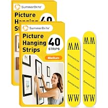 Summerbrite WF Picture Hanging Strips Heavy Duty 40 Strips Medium with WF Picture Hanging Strips Heavy Duty 40 Strips Large