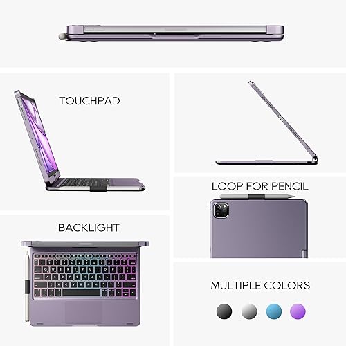 Miniatura 42 de Funda giratoria con teclado para Apple iPad mini 7ª generación 2024 (A17 Pro)/iPad mini 6ª generación (8.3 pulgadas) 2021; teclado compacto