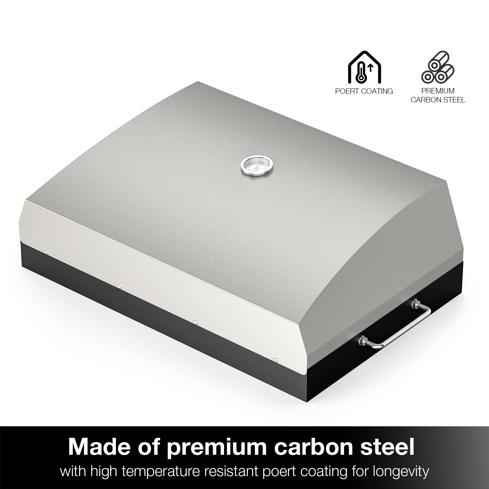 Stanbroil Forno per pizza da esterno, 40,6 cm, accessorio a due fuochi per tutti i fornelli da campeggio da 40,6 cm, 48,3 x 38,1 cm, pietra per pizza