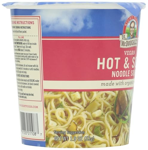 Vista 106 de Dr. McDougall's - Sopa vegana de guisantes divididos - Sin gluten - Fideos ramen - Tazas de fideos ramen instantáneos - Ramen bajo en sodio - Sin