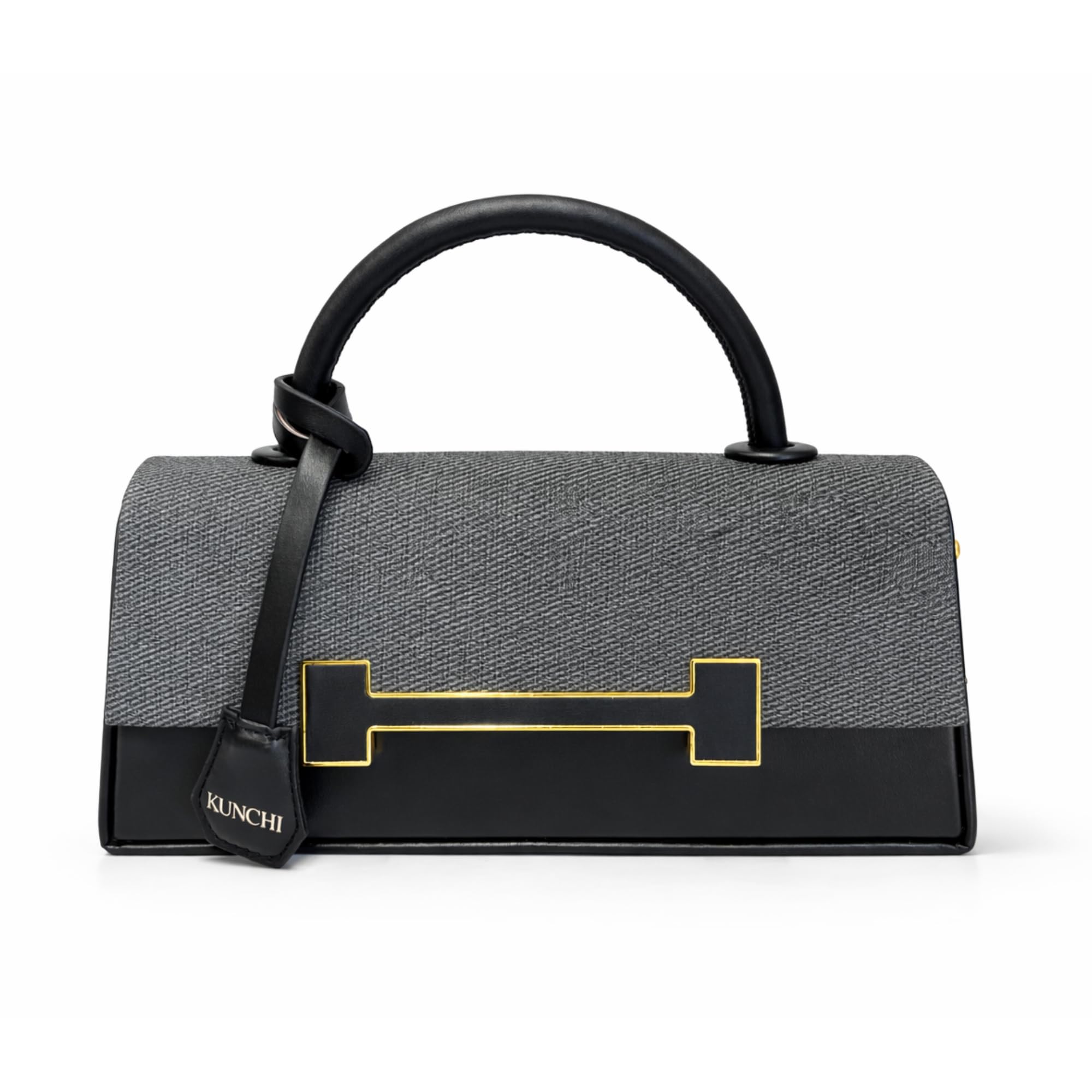 PRISM Textured Flap Top Handle Handbag for Women with Detachable Sling Strap | Metal Accent Closure | Structured Evening Purse for Parties and Formal Occasions-image-10