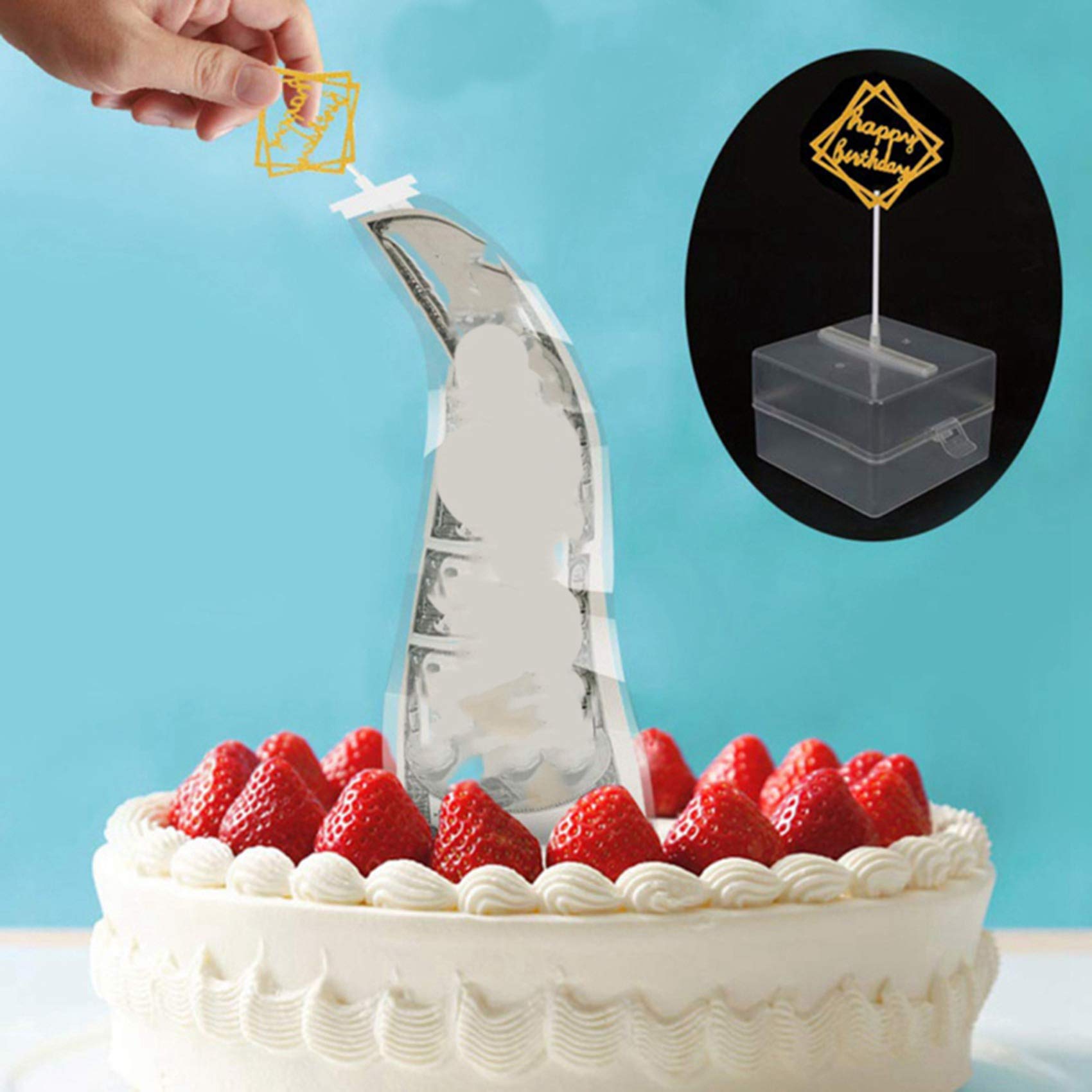 Cake ATM - Boîte Distributeur De Gâteau Surprise Pour Argent Et Photos - Kit Fête Anniversaire