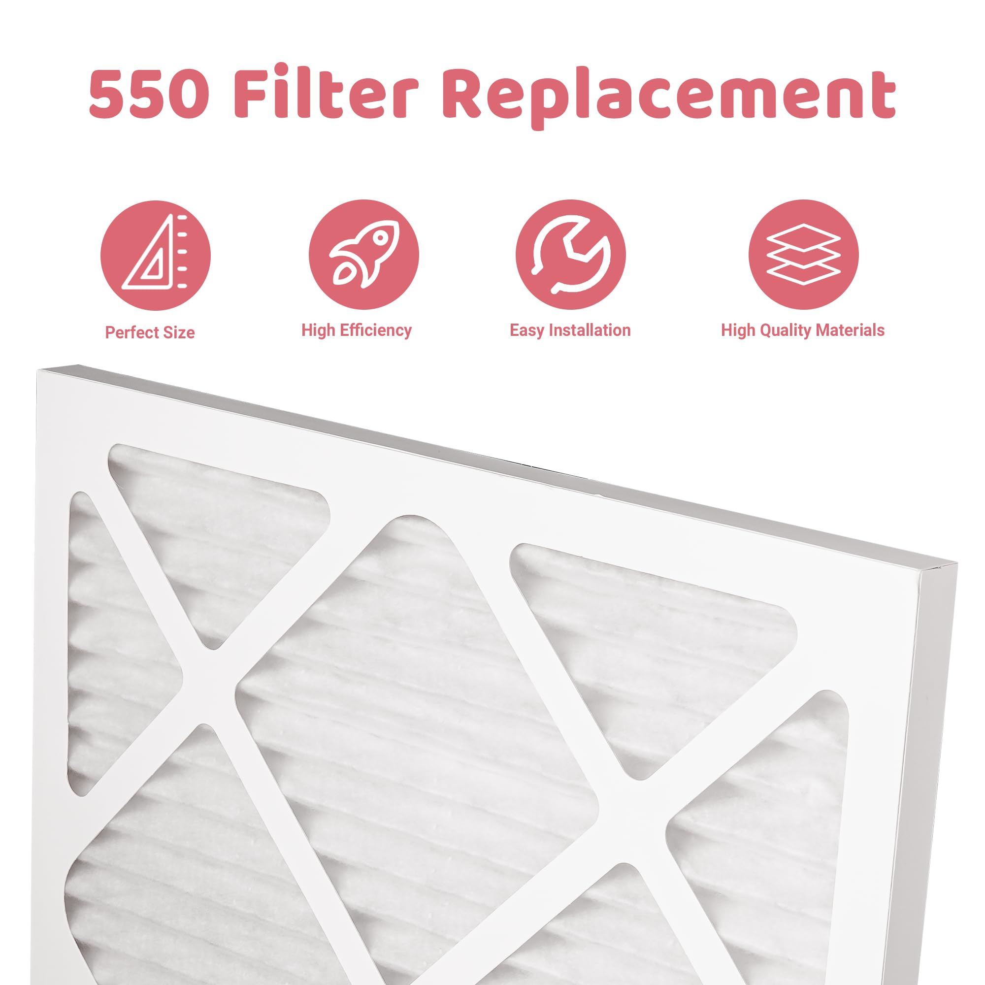Filtro dell'aria per BlueDri, VEVOR, Shield e Mounto, 40,6 x 40,6 x 1,9 cm (40 x 40 x 1,9 cm metrico), pre-filtro HEPA 550, confezione da 5