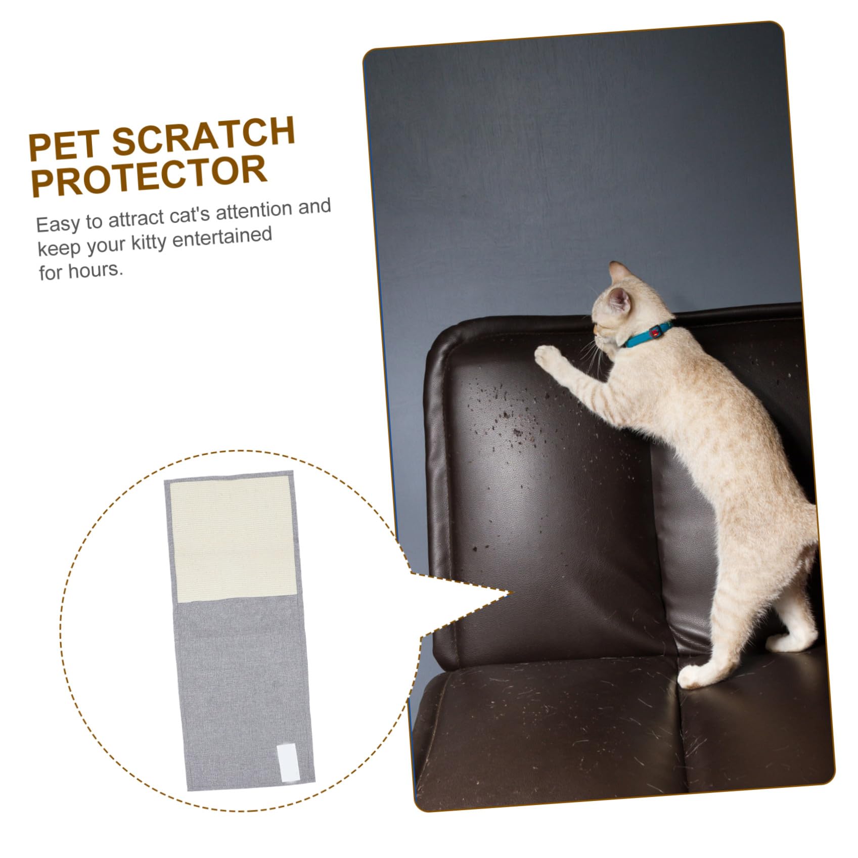 GANAZONO Protector contra Arañazos para Mascotas Funda para Reposabrazos de Sofá de Algodón y Lino Antiarañazos para Gatos en Oficina y Tienda