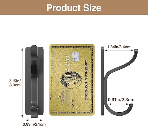 Miniatura 3 de pickpiff Ganchos adhesivos de pared para colgar en la puerta, gancho de metal negro para colgar toallas, bolso, bata, mochila, chaqueta, ropa, para