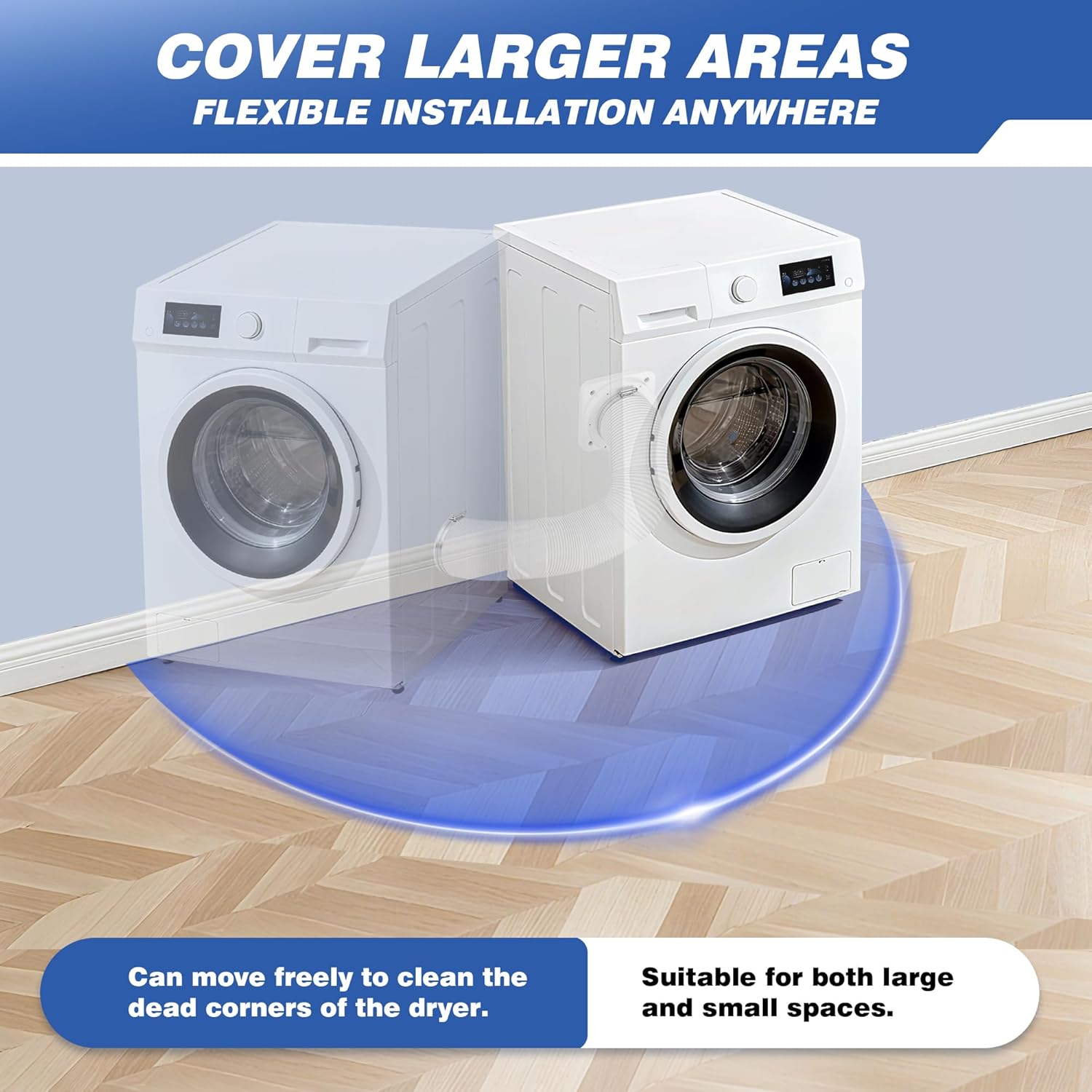 Magnetic Dryer Vent Connector, DV180 Airtight Seal Dryer Vent Coupling Kit with 4" 3.3ft Duct, Easy to Clean - Image 6