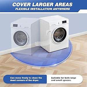 RDXTIK Magnetic Dryer Vent Connector, Airtight Seal Dryer Vent Coupling Kit with 4" 3.3ft Duct, Easy to Clean