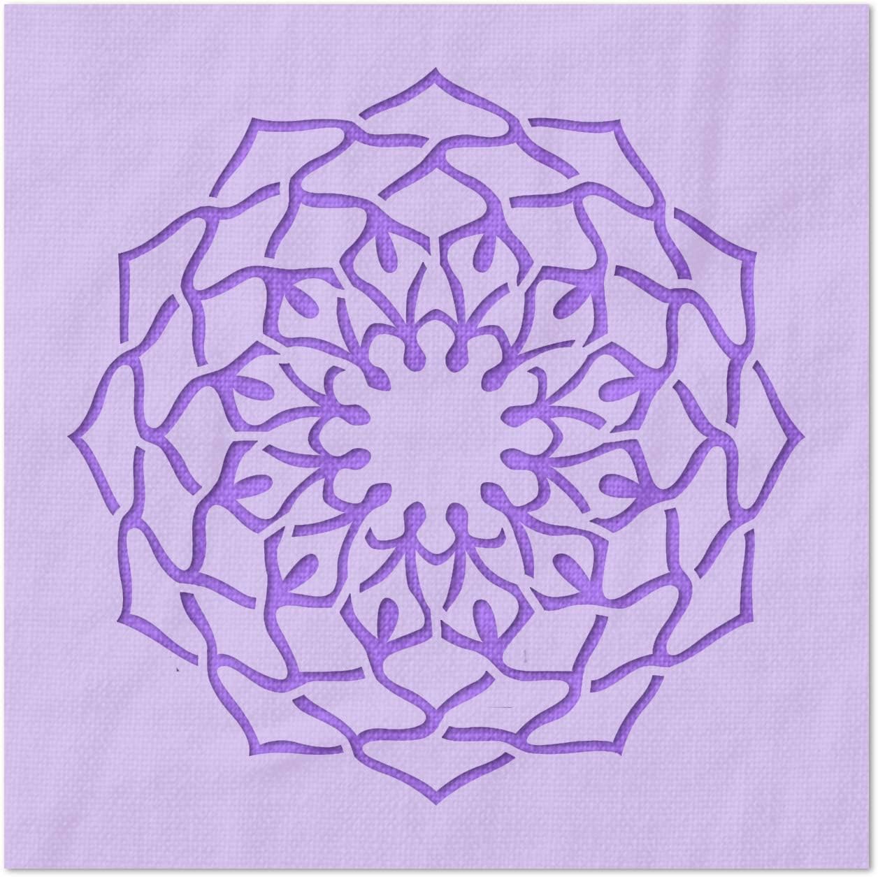 Stencil Stop Flower Stencil - Reusable for DIY Projects, Painting, Drawing, Crafts - 14 Mil Mylar Plastic (12 x 12 inches)
