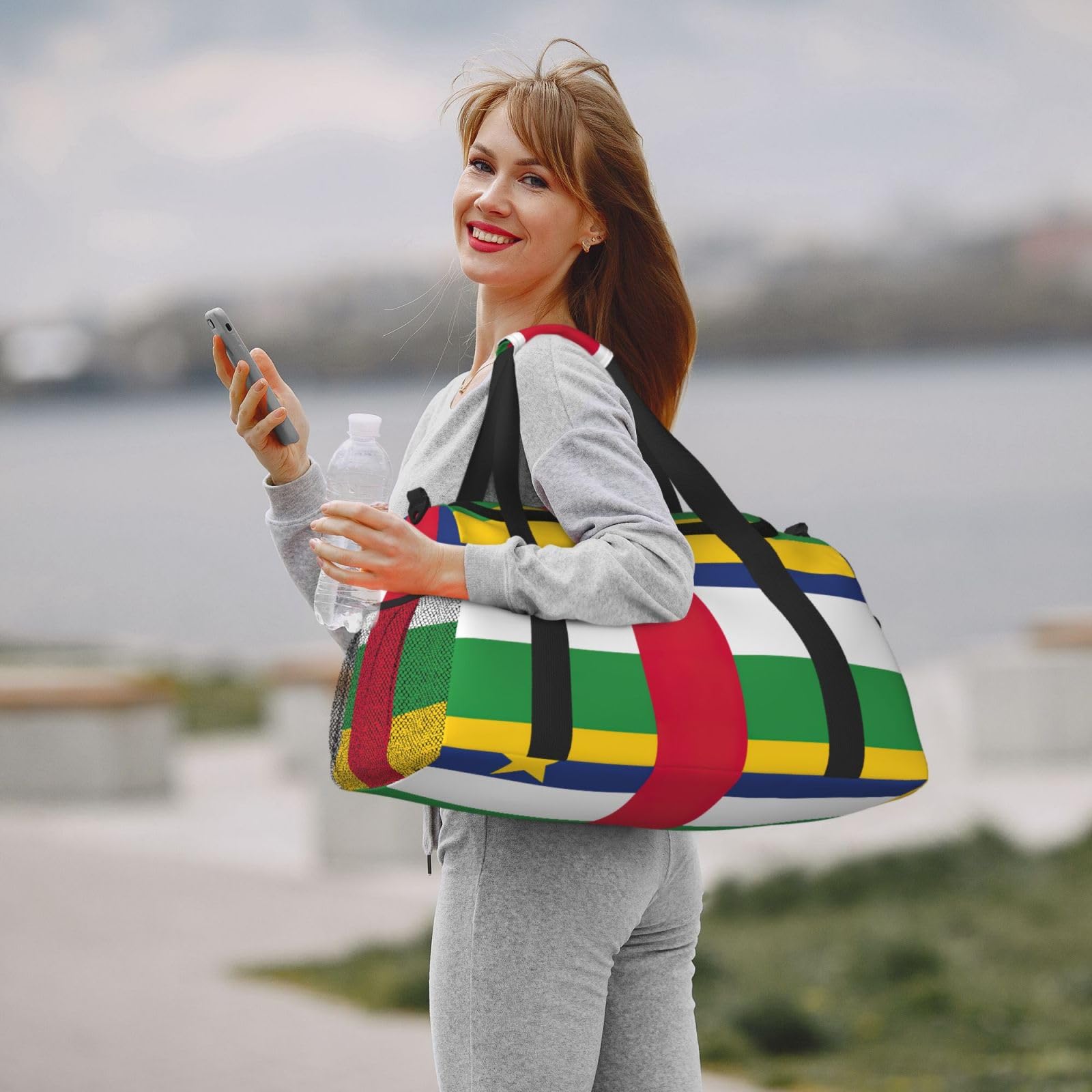 Flaga Środkowej Afryki Torba na ramię Kobiety Mężczyźni Torba podróżna Crossbody Torebka Torba na ramię Torebki robocze Codzienna torba Hobo
