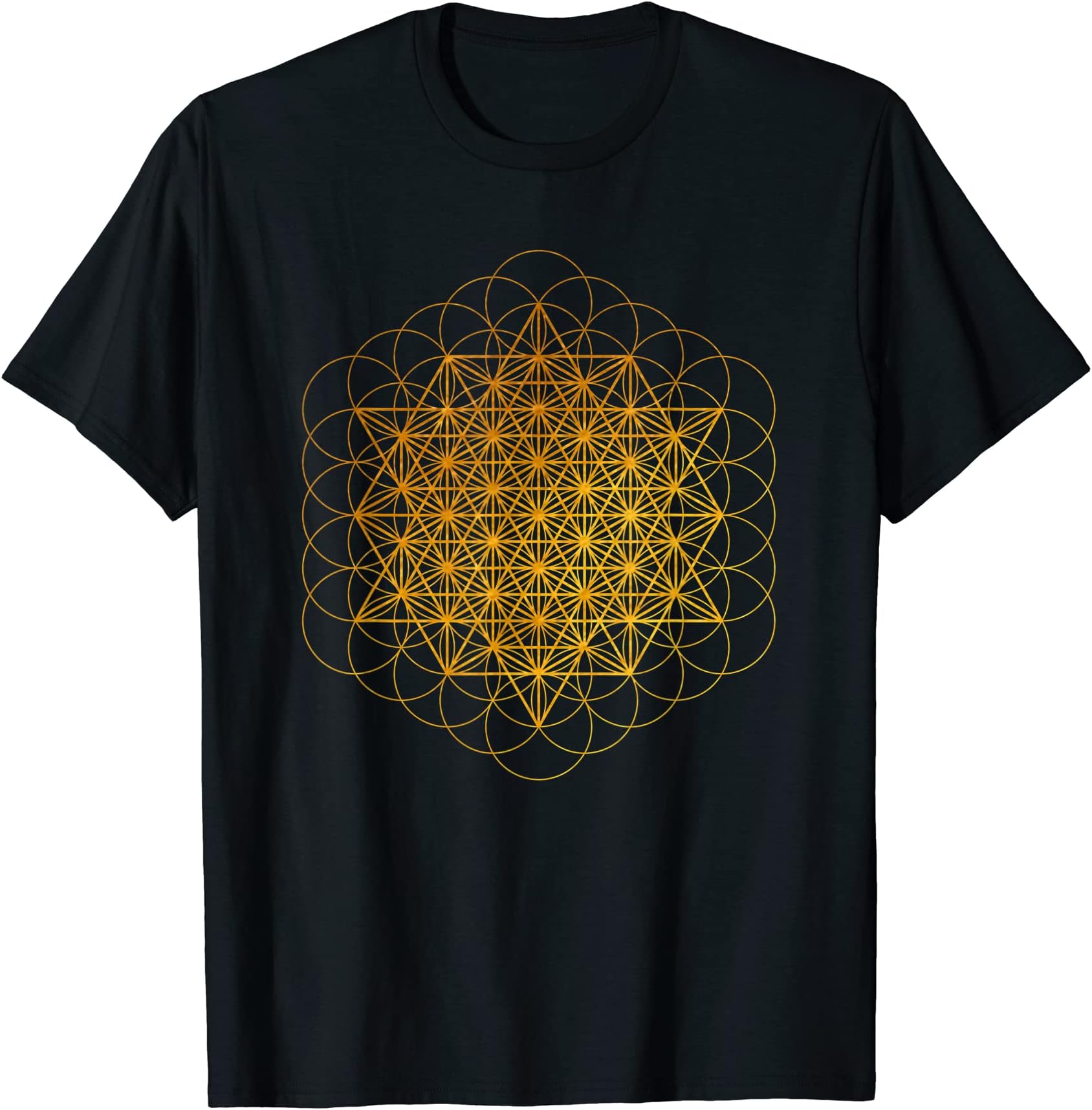 Sacred Geometry Art64 Tetrahedron and Flower Of Life Sacred Geometry Mandala T-Shirt