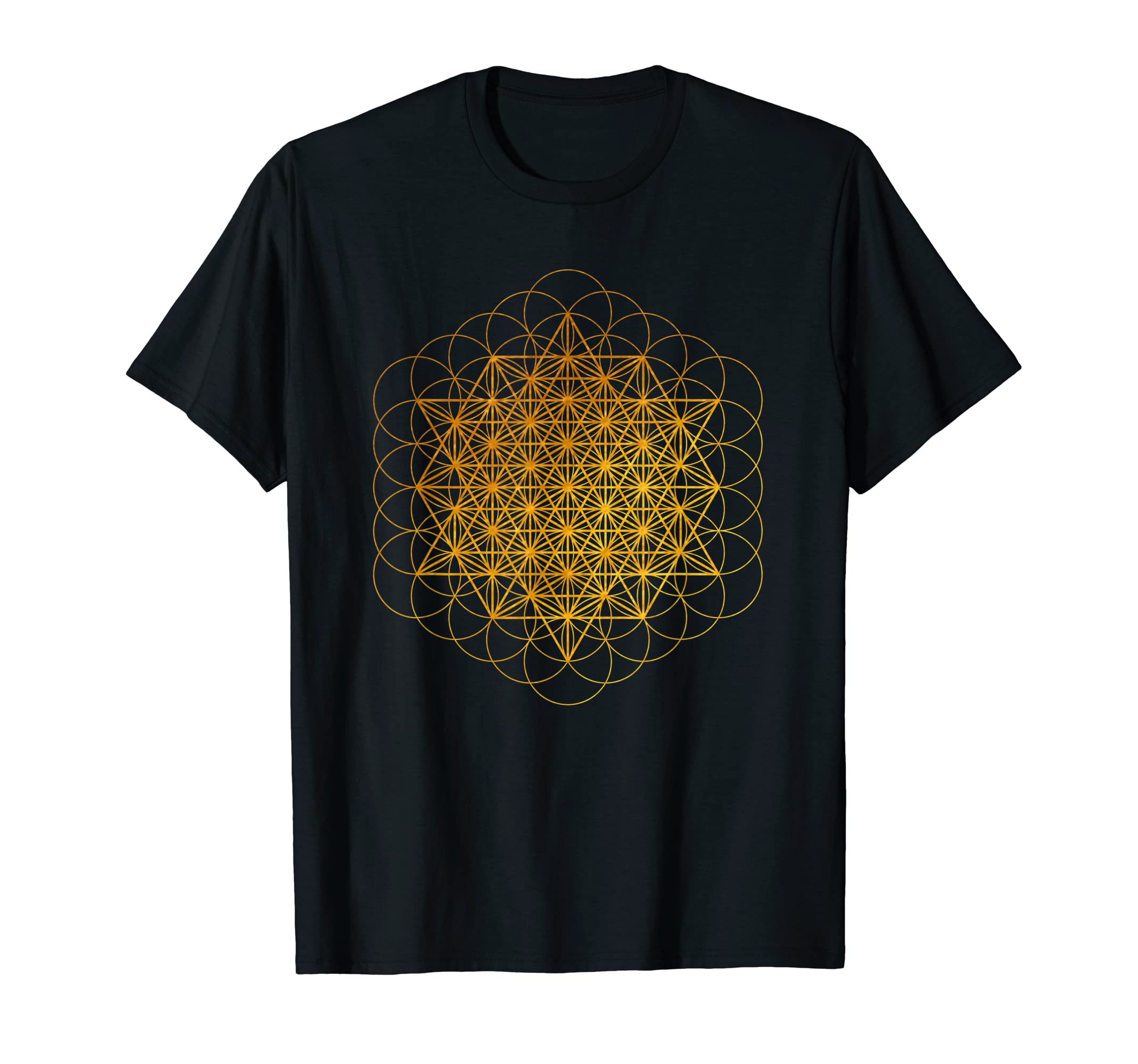 Sacred Geometry Art64 Tetrahedron and Flower Of Life Sacred Geometry Mandala T-Shirt