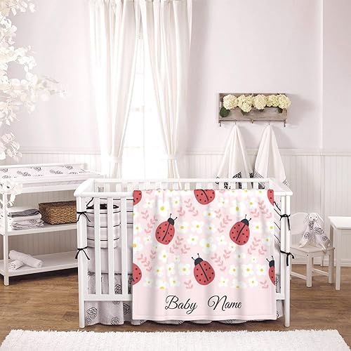 Miniatura 6 de Manta de bebé personalizada con diseño de mariquita para bebés, manta de felpa suave para bebé, niña, bebé, bebé, bebé, bebé, cuna, ducha, regalo,