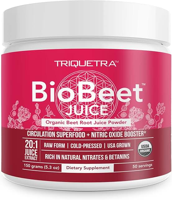 BioBeet® Max Strength Beet Root Juice Powder – 20:1 Concentrate, Each Se...