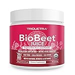 BioBeet Max Strength Beet Root Juice Powder - 20:1 Concentrate, Each Serving Derived from 60,000 mg Organic Beetroot - Cold-Pressed, USA Grown - Nitric Oxide, Circulation Support - 50 Servings