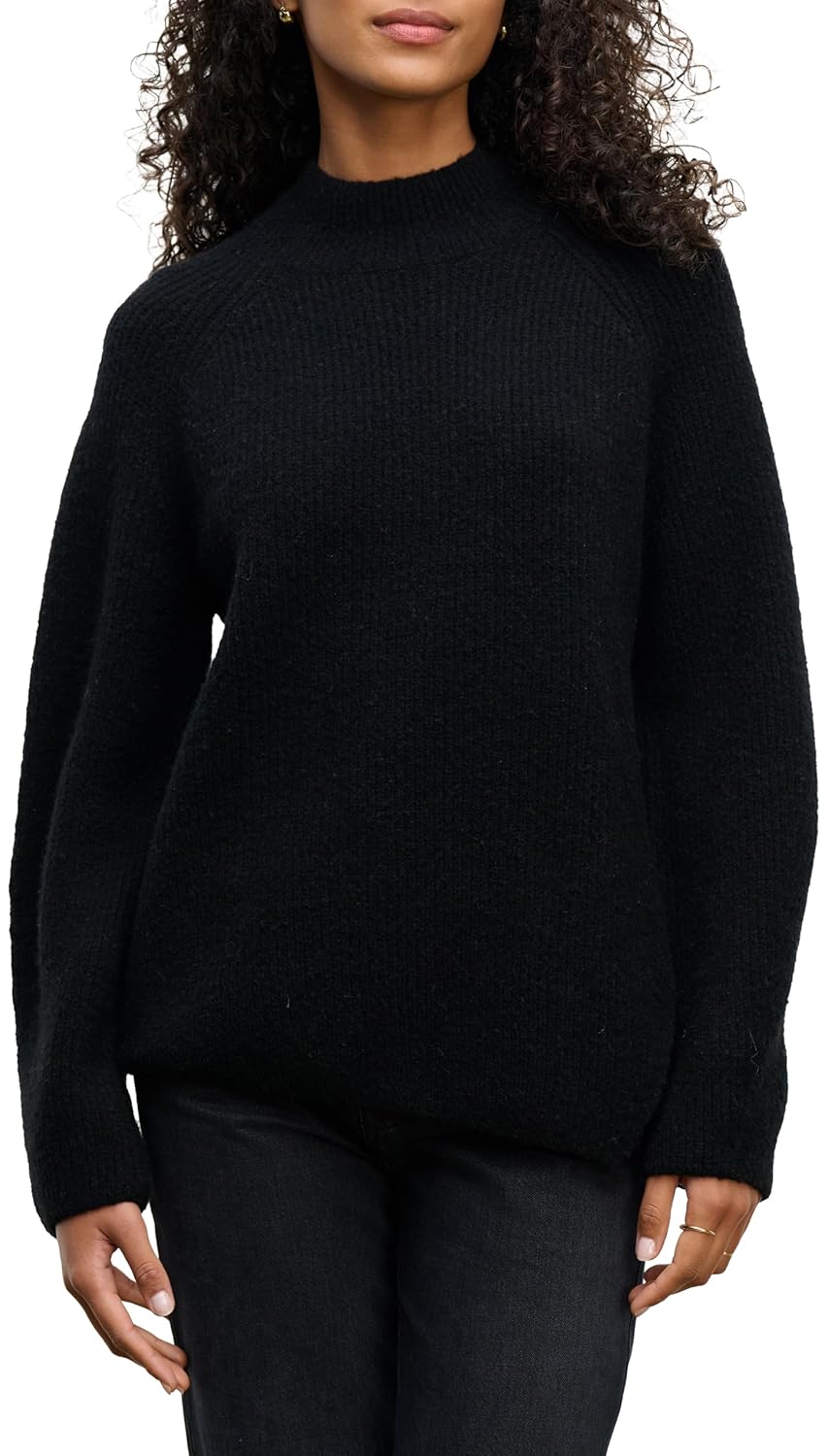 VELVET BY GRAHAM SPENCER Womens Lesa Cozy Knits Sweater Black Small