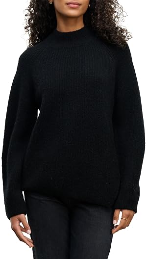 VELVET BY GRAHAM SPENCER Womens Lesa Cozy Knits Sweater Black Small