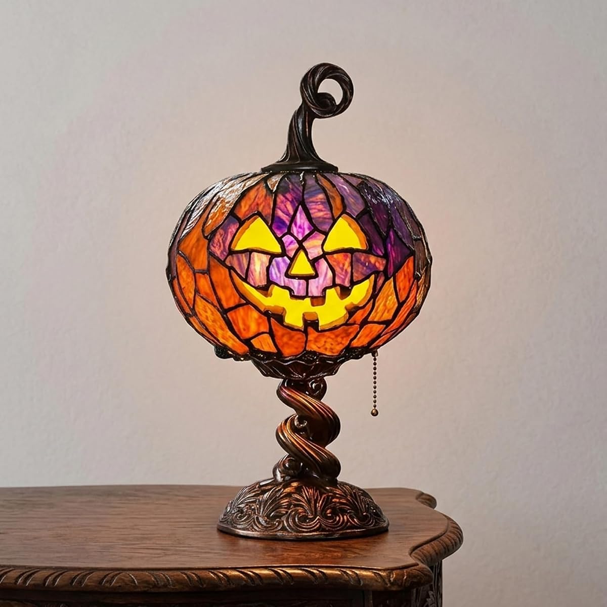 Lámpara de mesa de calabaza de Halloween