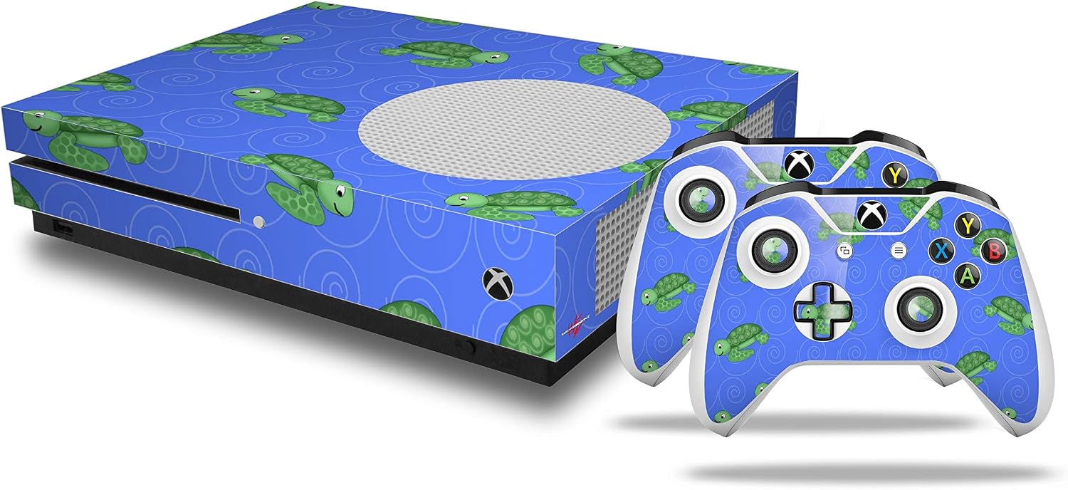Decal Vinyl Skin Wrap Compatible with Xbox One S Console and Controllers - Turtles