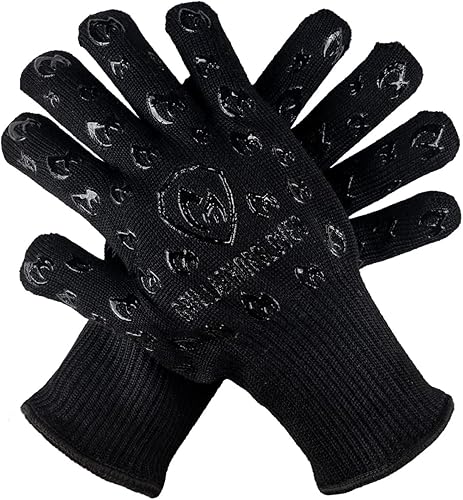 Guantes para horno Grill Armor – Guantes resistentes al calor de 932 °F, al fuego y a los cortes para barbacoa, parrilla, cocina, asado, horneado,