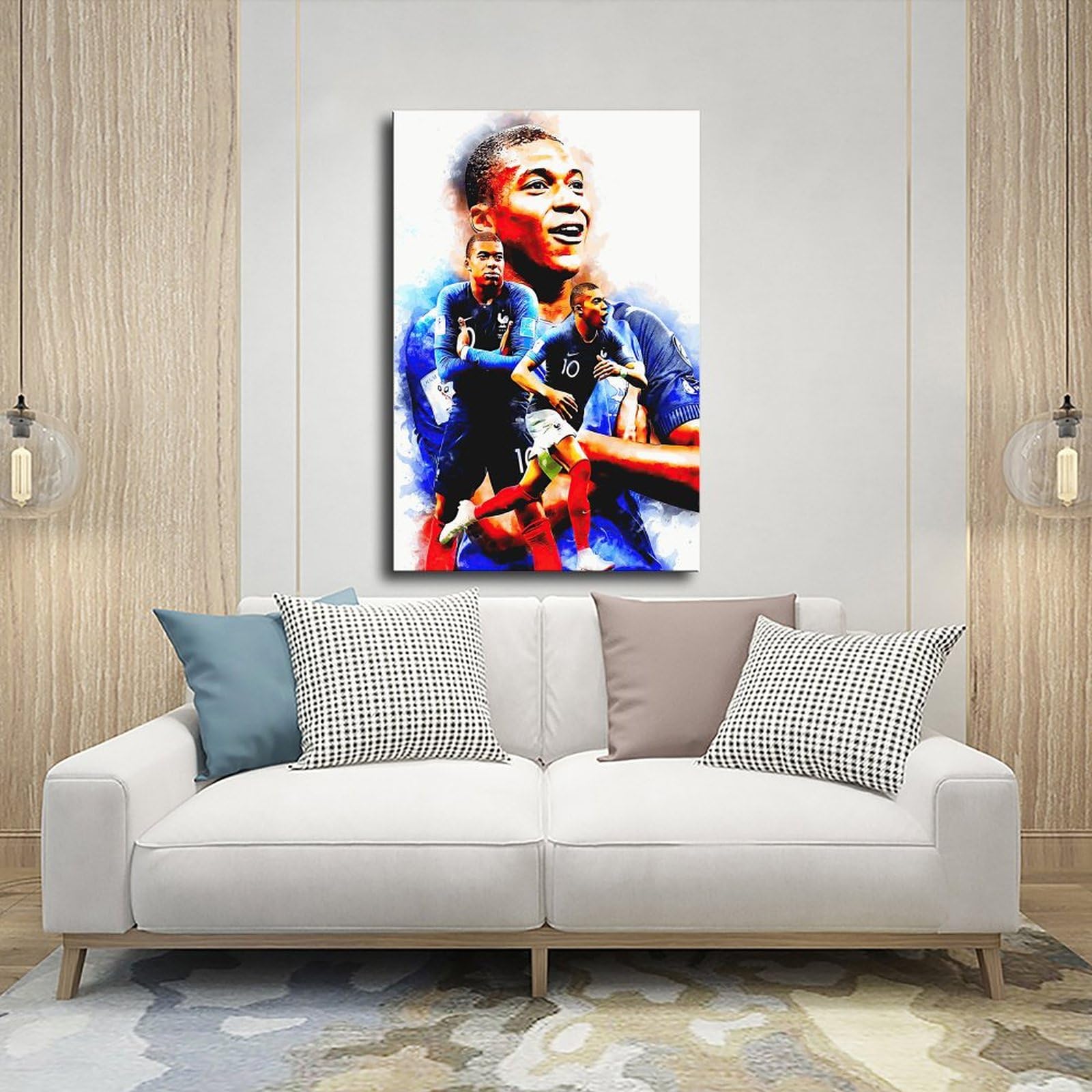 Poster Su Tela Di Kylian Mbappé – 30x45 Cm – Decorazione Per Camera, Ufficio O Palestra – Stampa Ad Alta Risoluzione – Senza Cornice