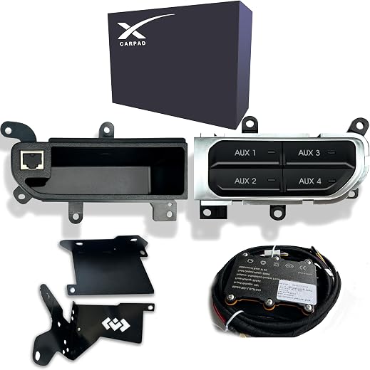 Auxiliary Switch Bank Kit, OEM Style Plug&amp;Play Aux Switch Panel Dash 4 Buttons 4x30A for Wrangler JL 2018-2023 &amp; Gladiator...