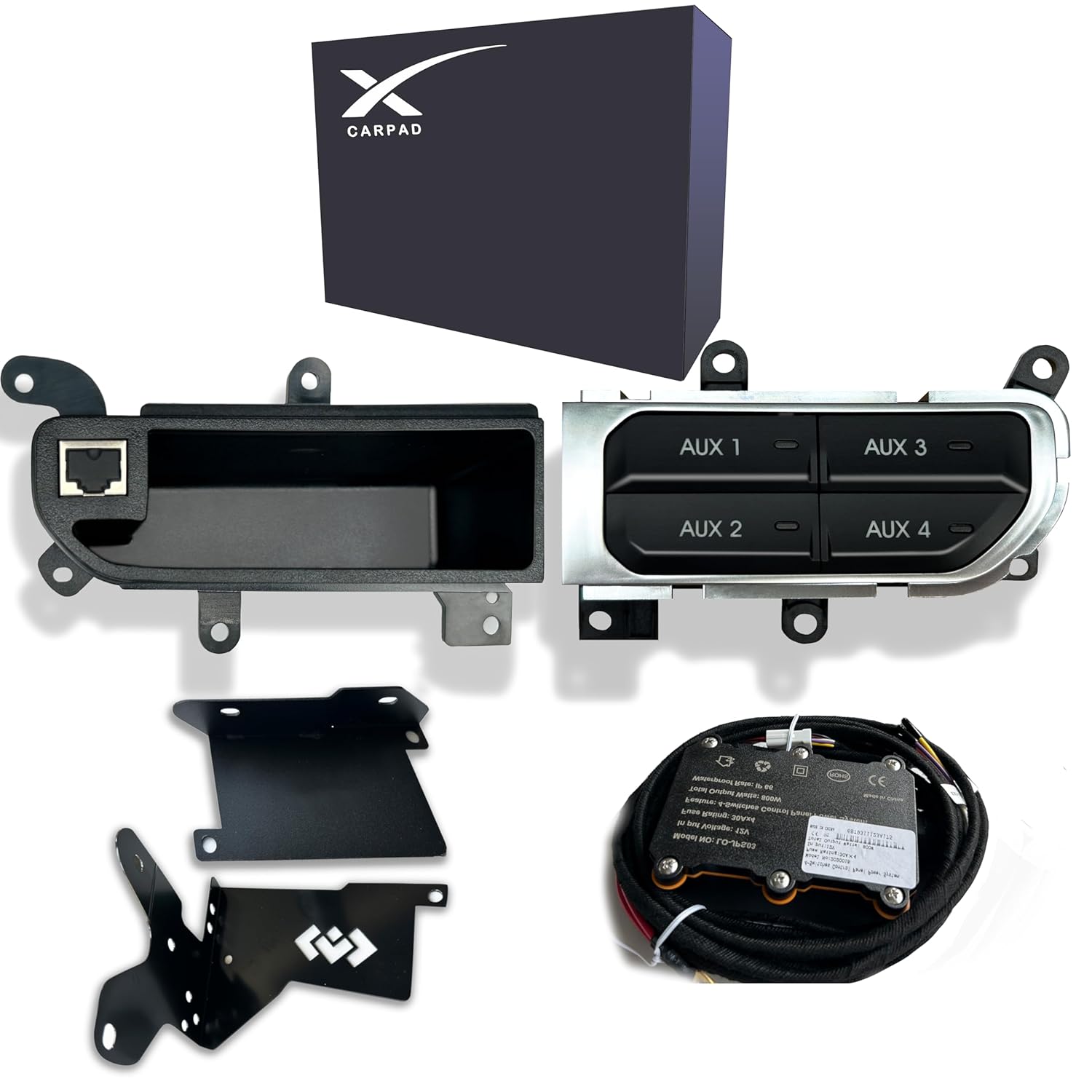 OEM Style Auxiliary Switch Bank Kit,Aux Switch Panel Dash 4 Buttons 4x30A for Wrangler JL 2018-2025 & Gladiator JT 2019-2025(Black)