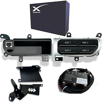 OEM Style Auxiliary Switch Bank Kit,Aux Switch Panel Dash 4 Buttons 4x30A for Wrangler JL 2018-2026 & Gladiator JT 2019-2026 Switch+Left Bin