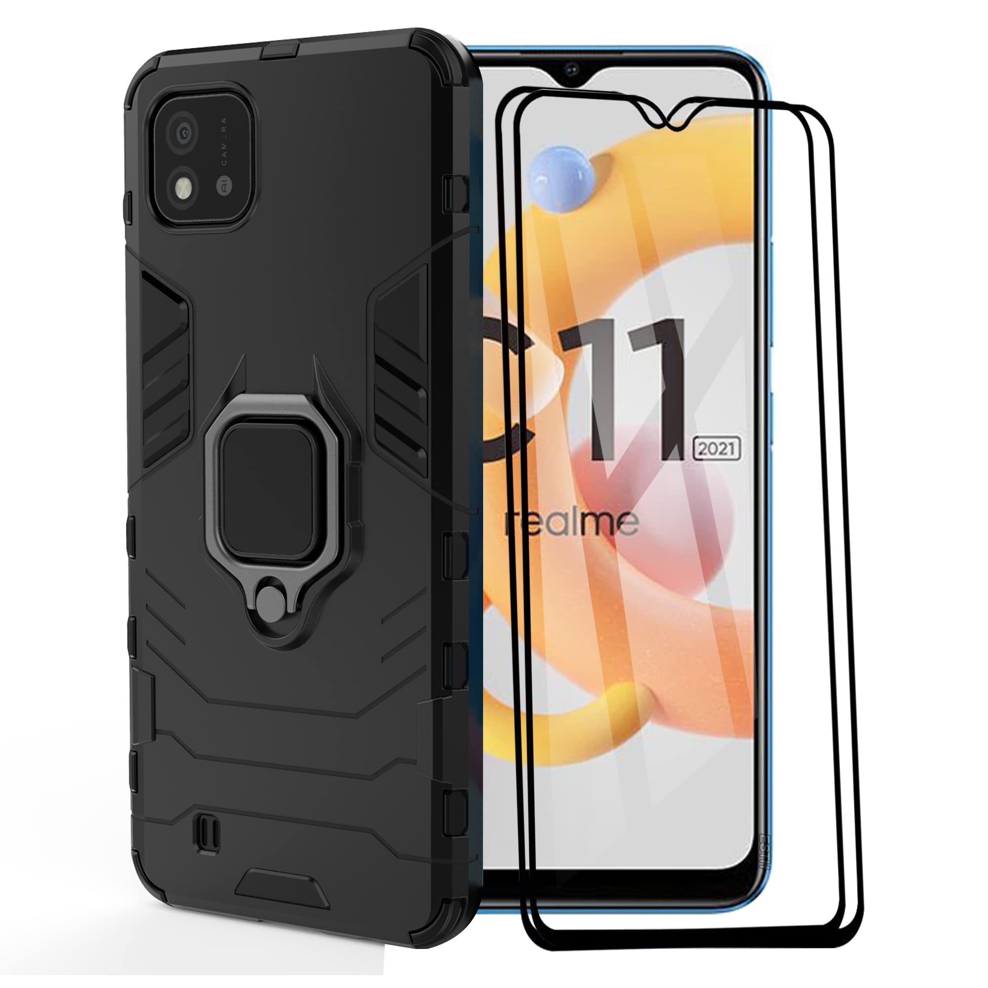 Dabuu Vetro Temperato per Realme C53, 3 Pezzi Pellicola Protettiva + 3