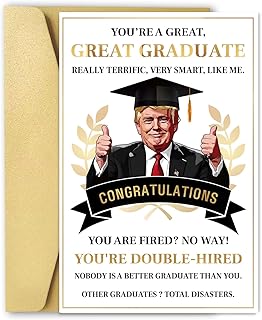 Funny Trump Graduation Cards Gifts for Women Men, Congratulations Card or Graduation Card, Trump Graduate Cards for Him Her, Gift for High School College Grad