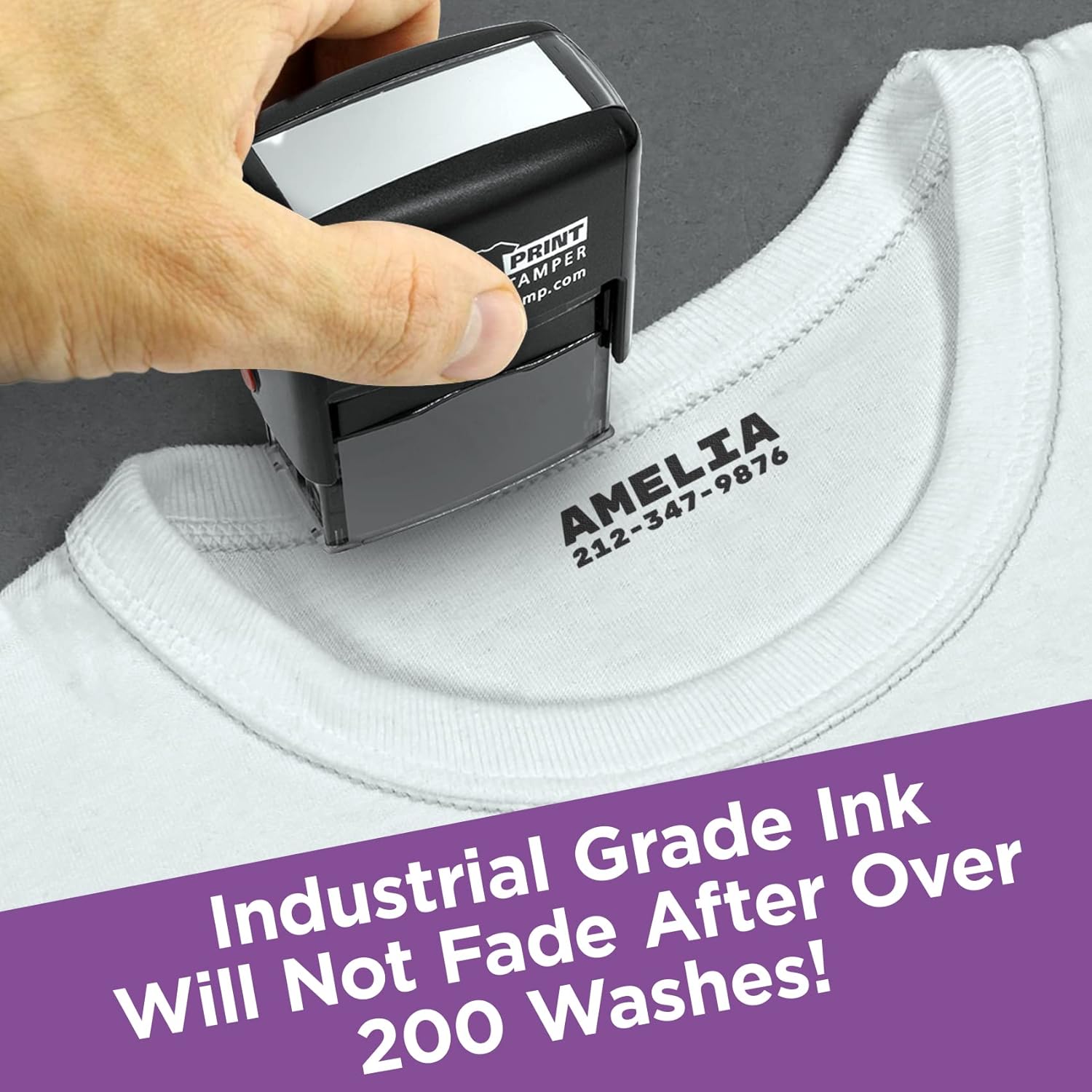 PermaPRINT Clothing Stamper with Black Ink