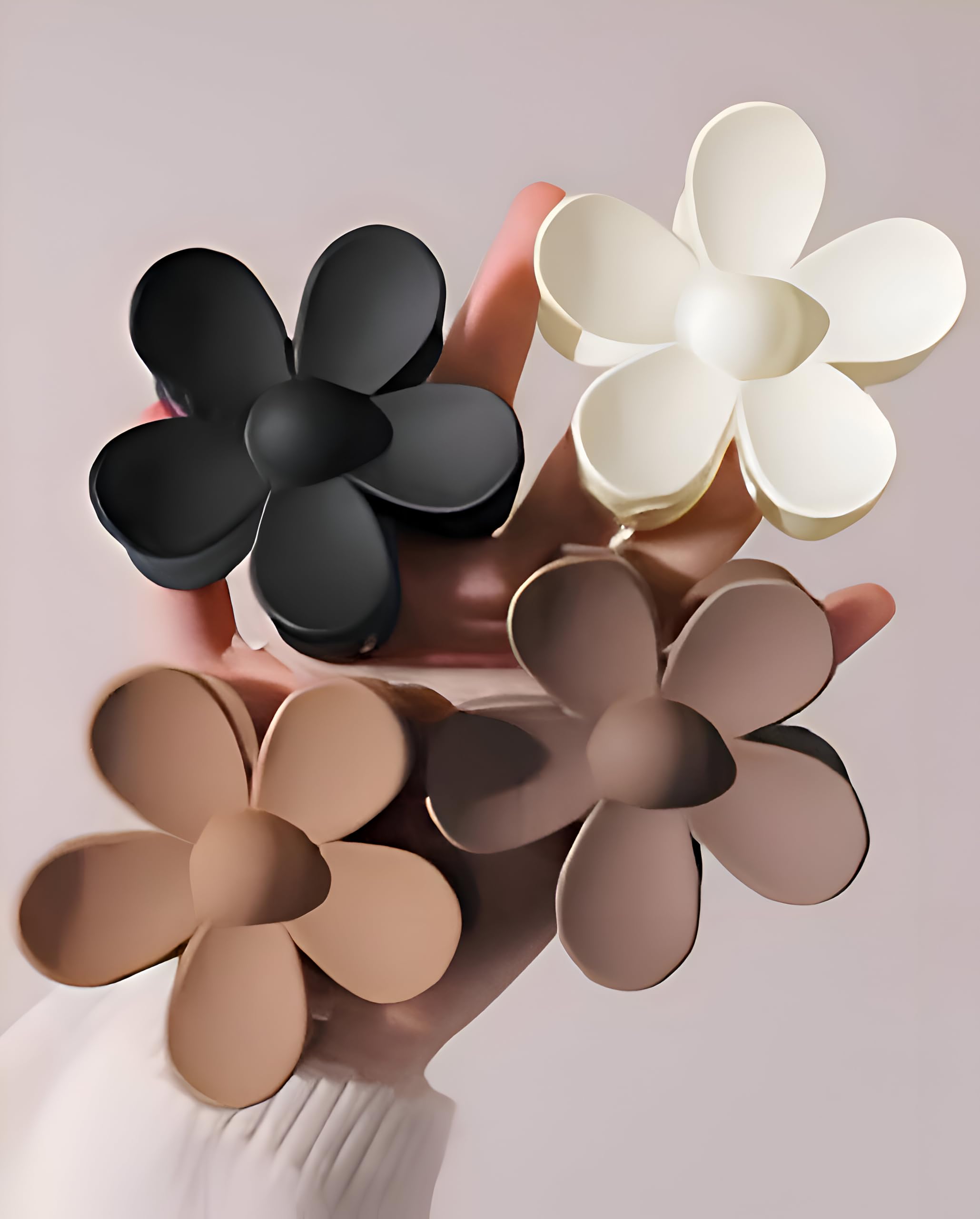 ALIBA COLLECTION 4 Piece Big Hair Claw Clips, Matte Flower Claw Clips for Thick Hair, Pastel Hair Clips for Women and Girls, Nonslip Jaw Clips [Multicolor] (B0D87SJ3B5) Amazon Price History, Amazon Price Tracker
