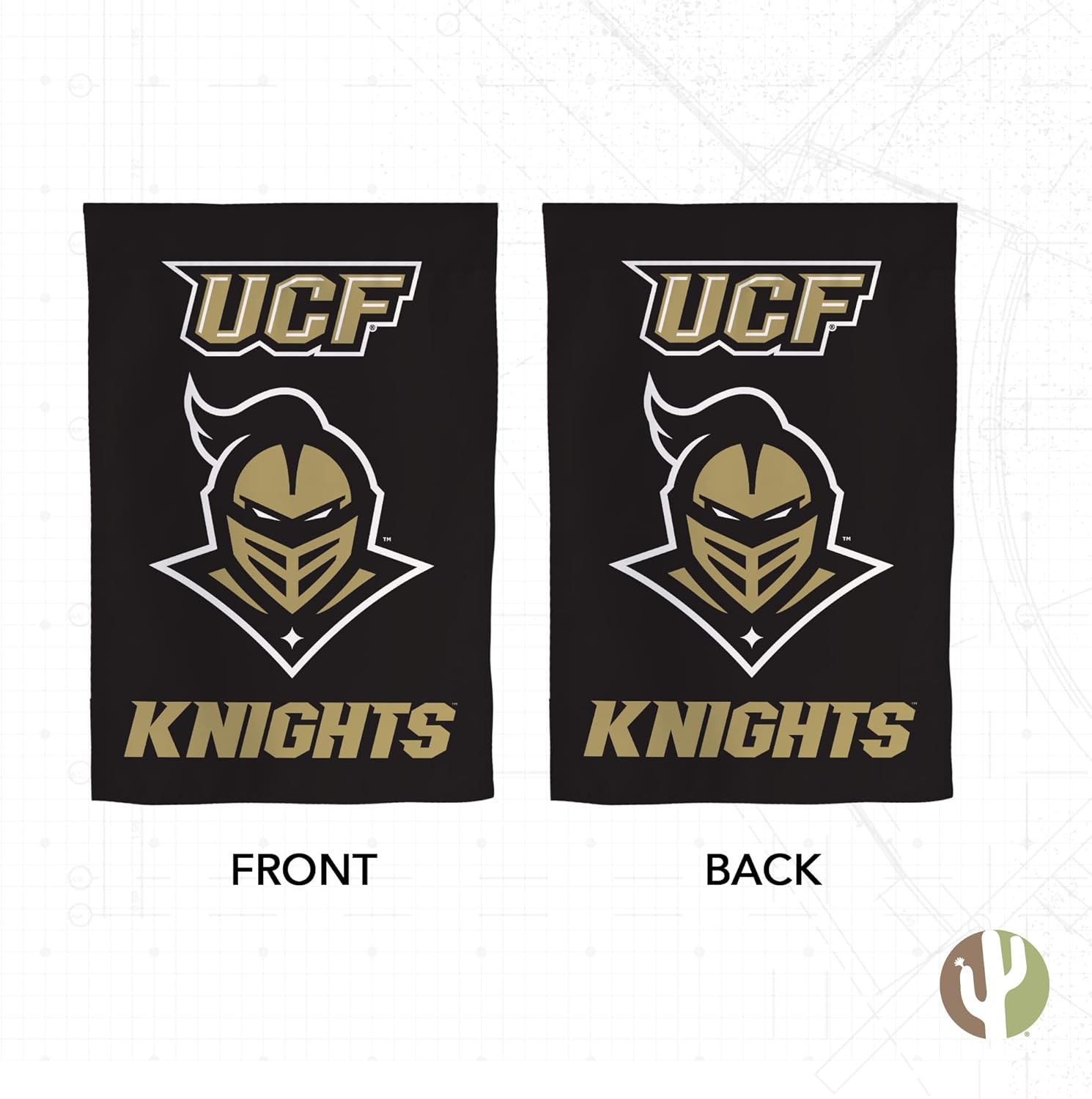 Desert Cactus University of Central Florida UCF Garden Flag – 19 x 12 inch Florida Golden Knights Banner, For Outdoor Display and Events (Design D) - Image 2