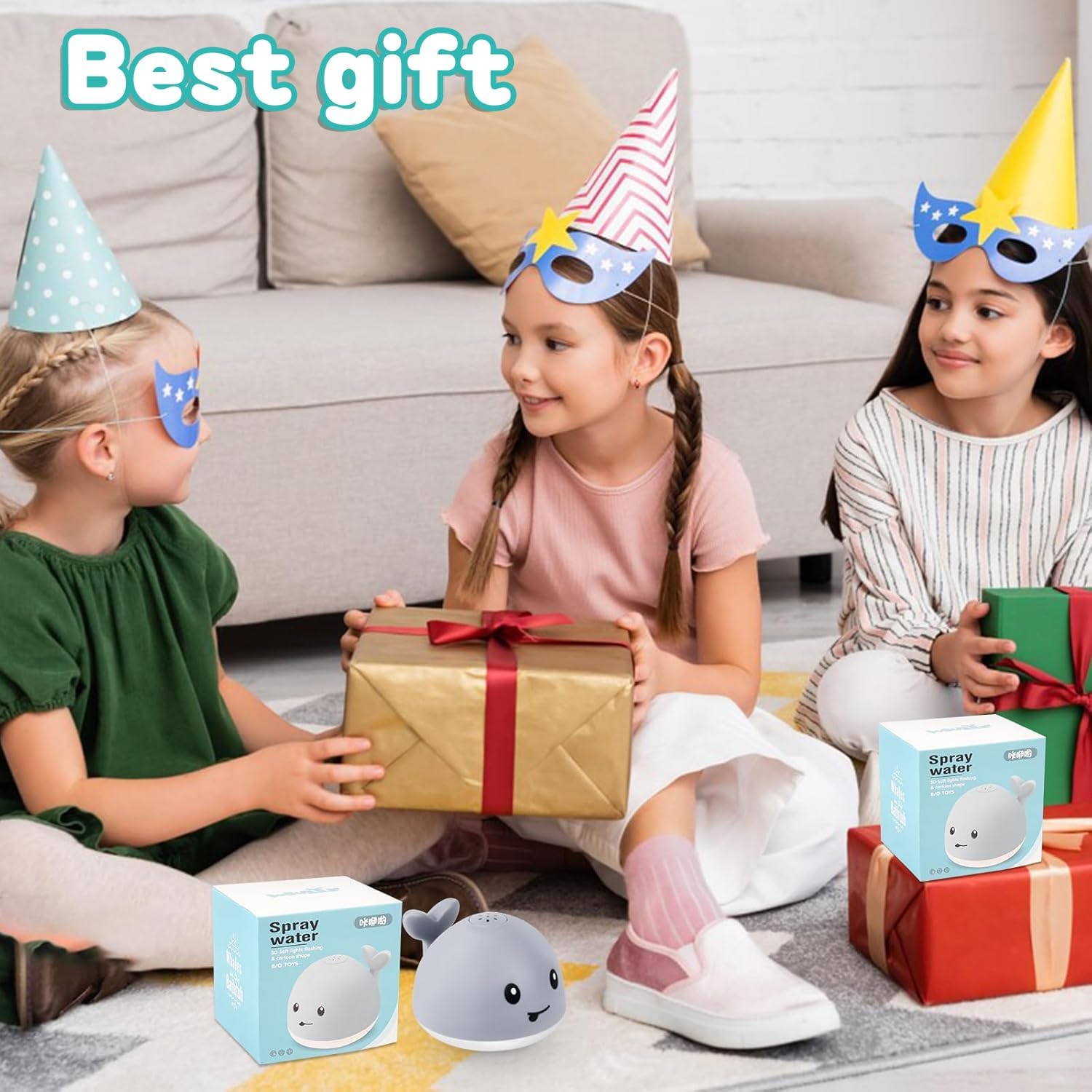 Baby Whale Bath Toy - Baby Pool Water Bath Toy for Kids - Light up Water Pool Bathtub Toys for Babies Kids
